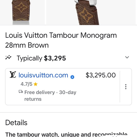 Louis Vuitton tambour monogram watch unisex 1000% authentic - Picture 3 of 12